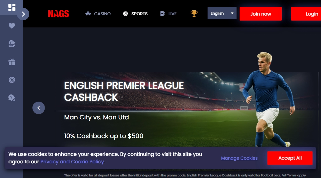 NagsBet Casino Desktop screenshot